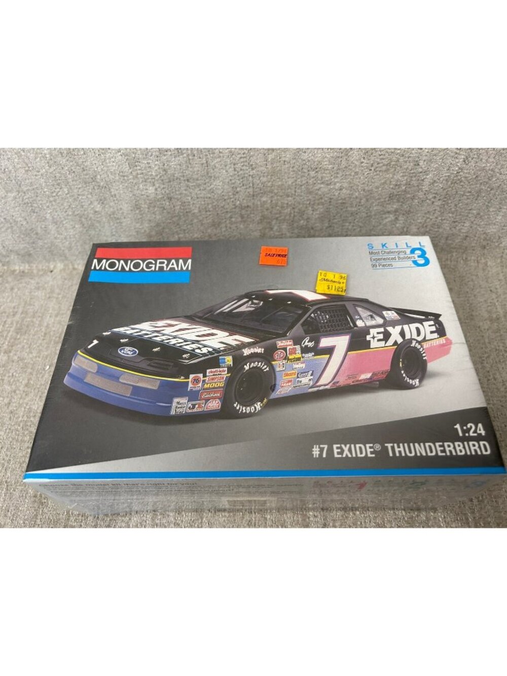 MONOGRAM #7 EXIDE THUNDERBIRD RACE CAR 1:24 MODEL KIT FACTORY SEALED NEW